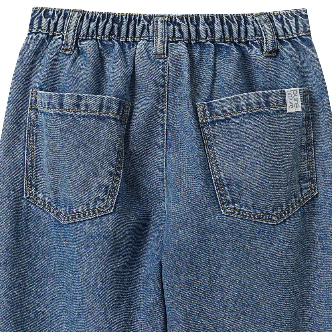 Jungen Barrel-Jeans mit Used-Waschung