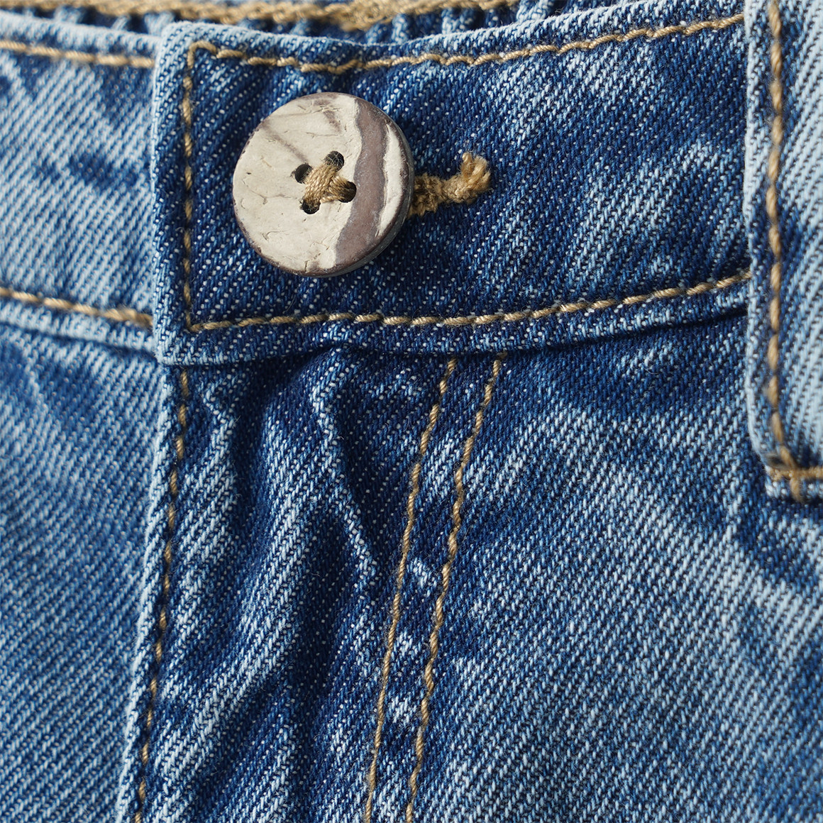 Jungen Barrel-Jeans mit Used-Waschung