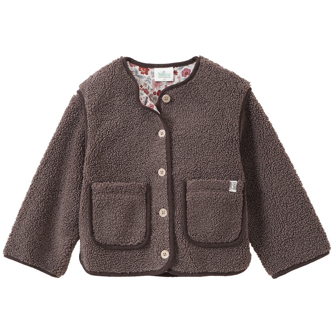 Mädchen Teddyjacke mit abnehmbaren Ärmeln