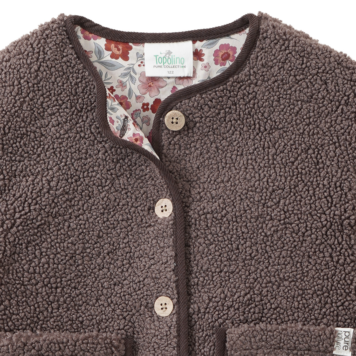 Mädchen Teddyjacke mit abnehmbaren Ärmeln