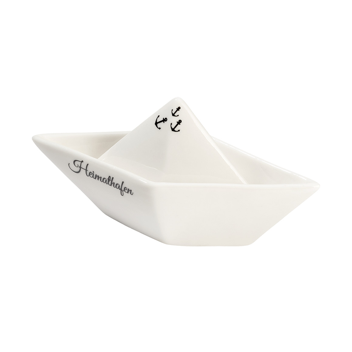 Kleiner Dekoaufsteller in Segelboot-Form