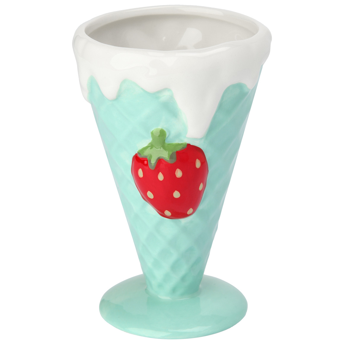 Eisbecher mit Erdbeer-Motiv