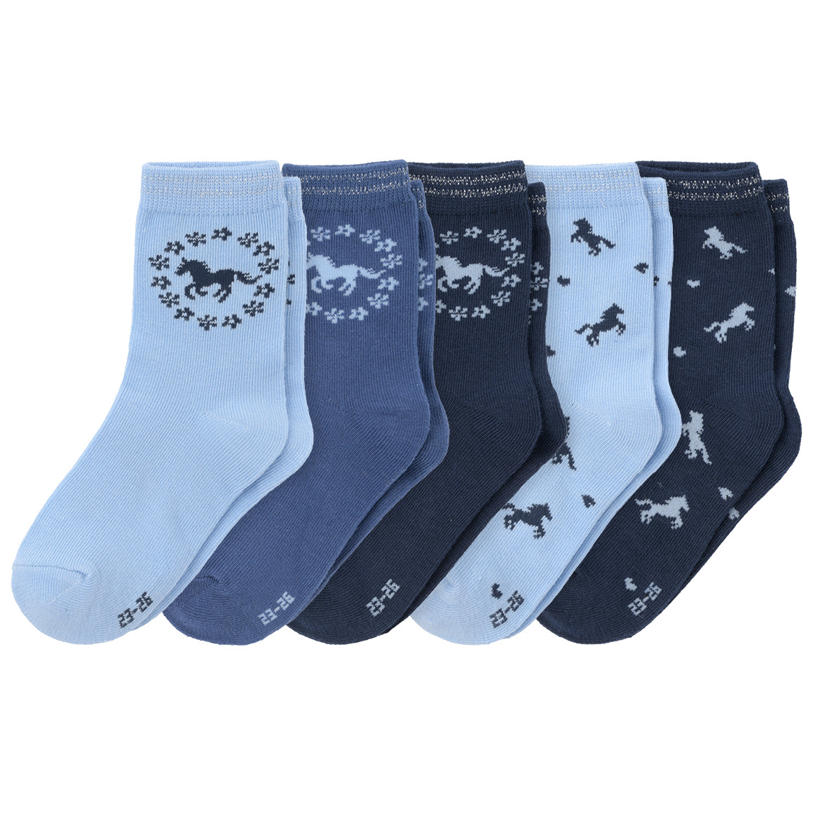 5 Paar Mädchen Socken mit Bio-Baumwolle