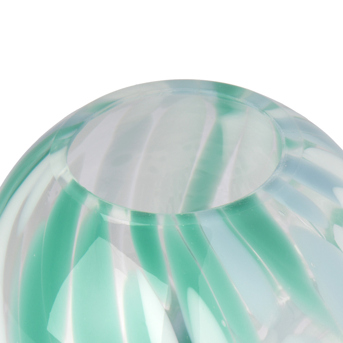 Glasvase mit Farbakzenten