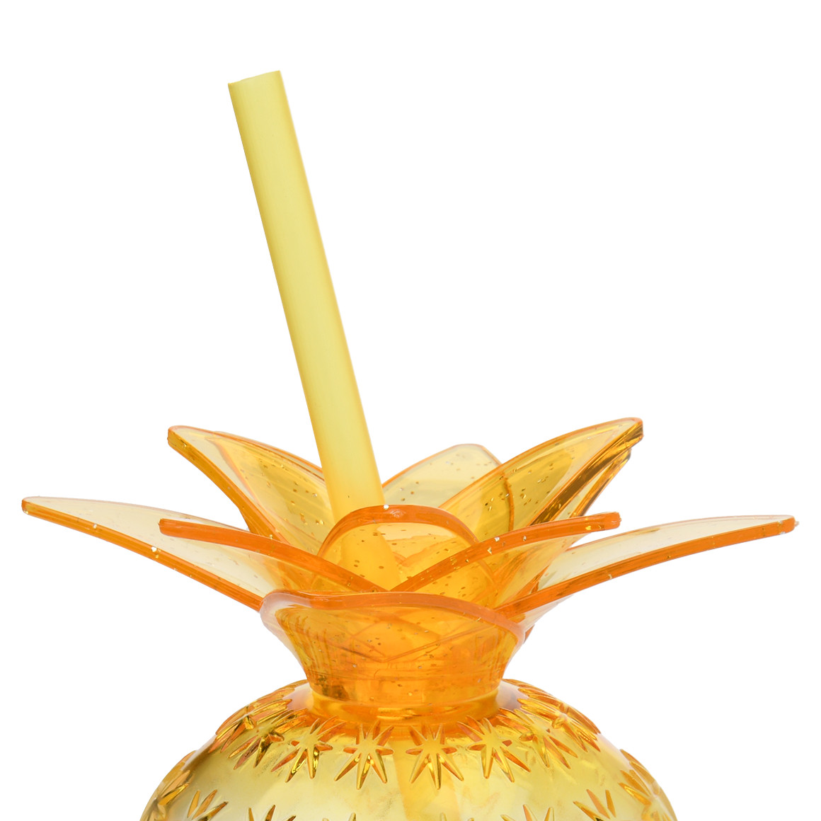 Trinkbecher Ananas mit Strohhalm