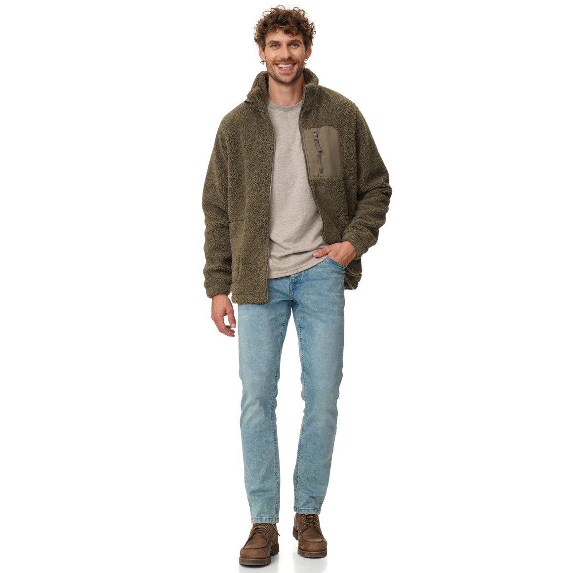 Herren Teddyjacke mit Fleecefutter