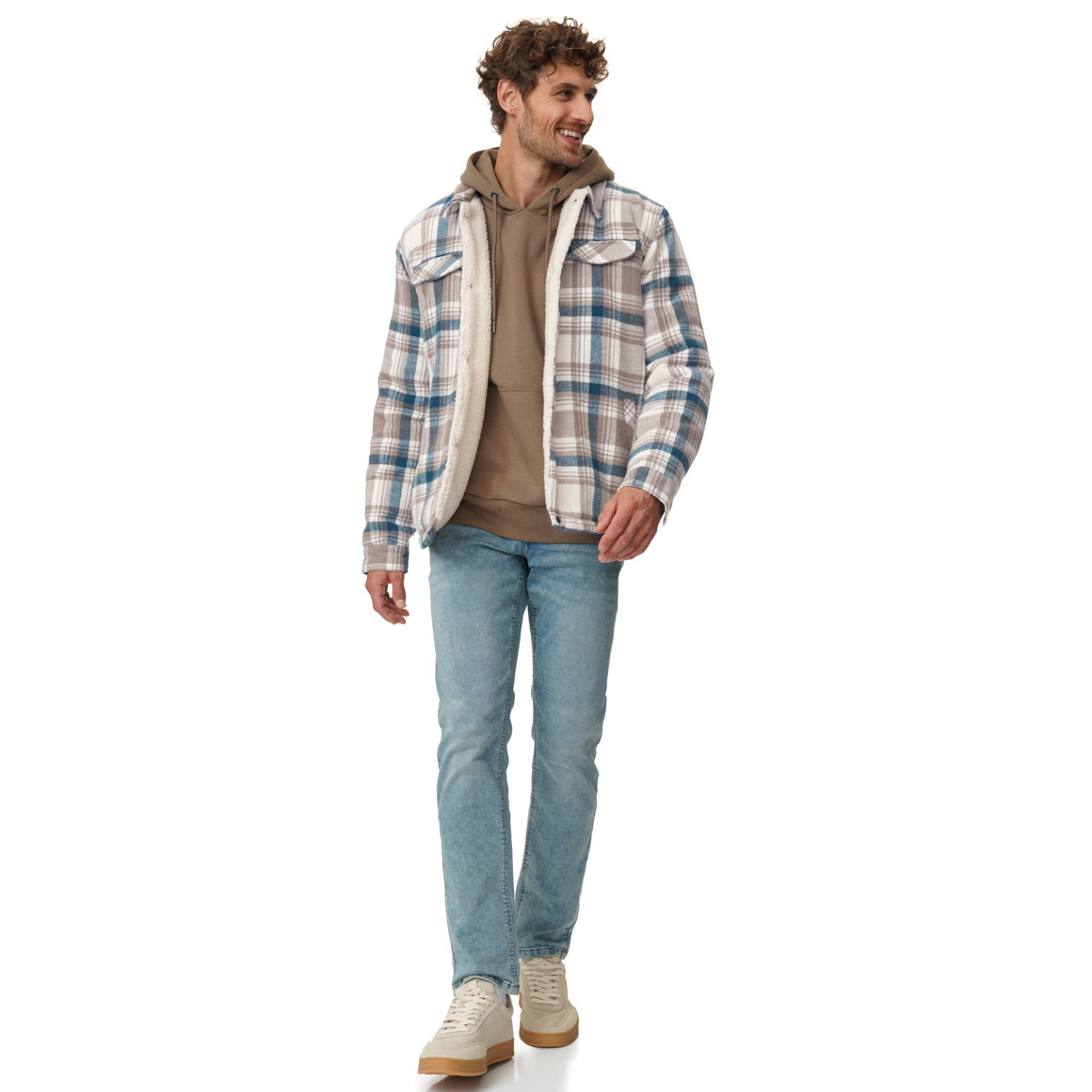 Herren Flanell-Jacke mit Karo-Muster