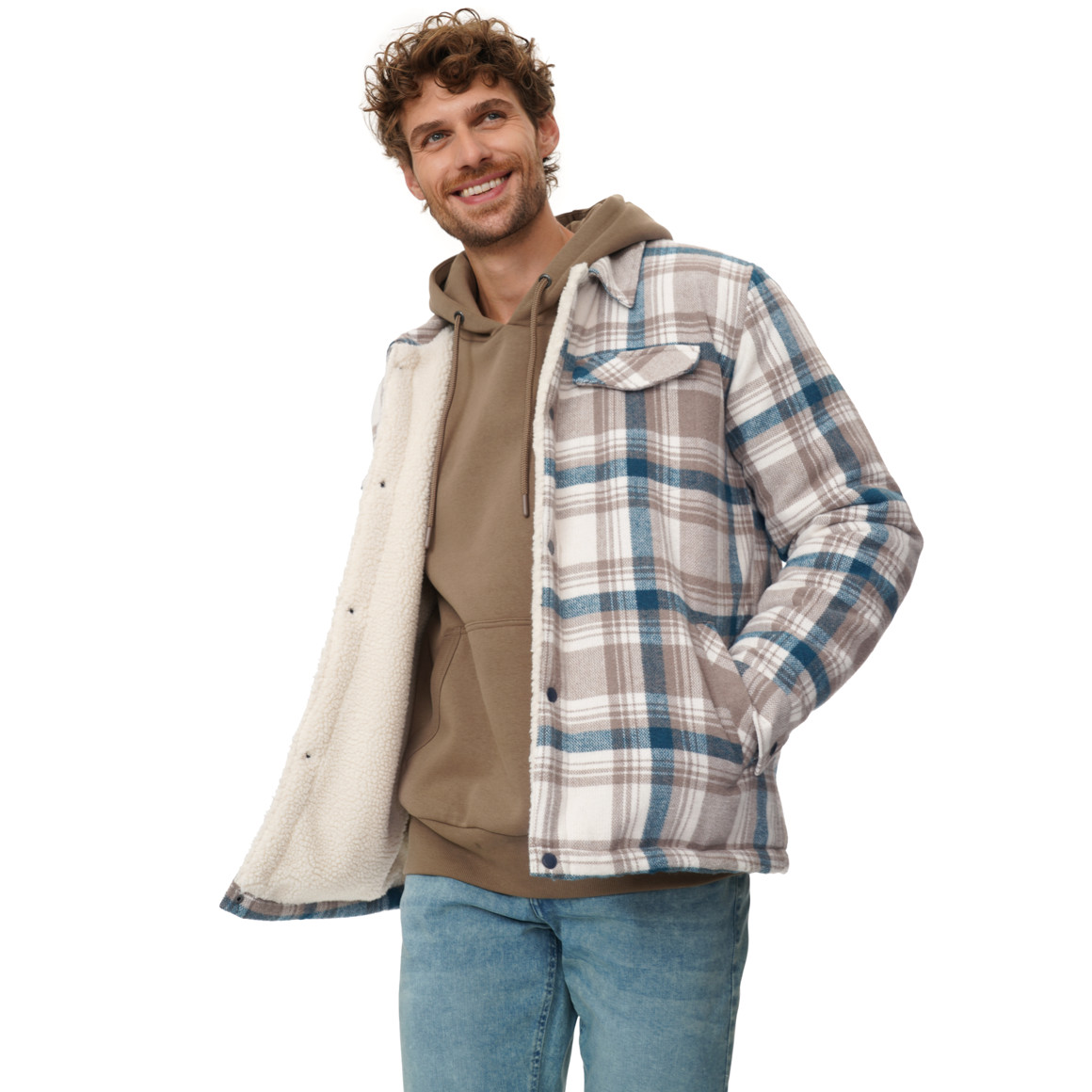 Herren Flanell-Jacke mit Karo-Muster