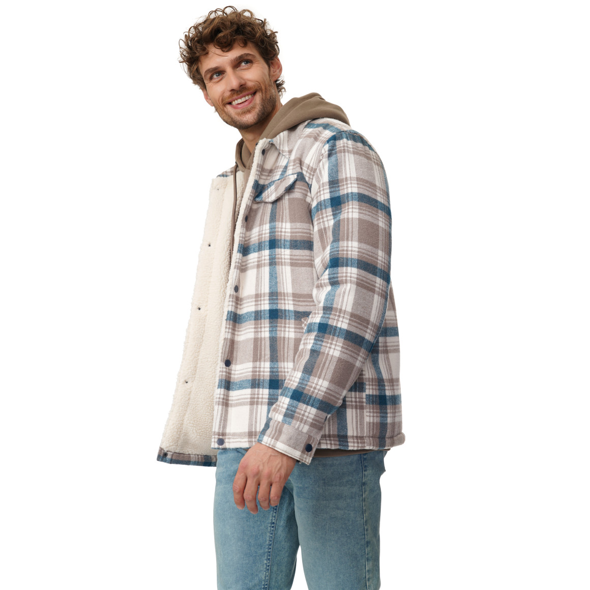 Herren Flanell-Jacke mit Karo-Muster