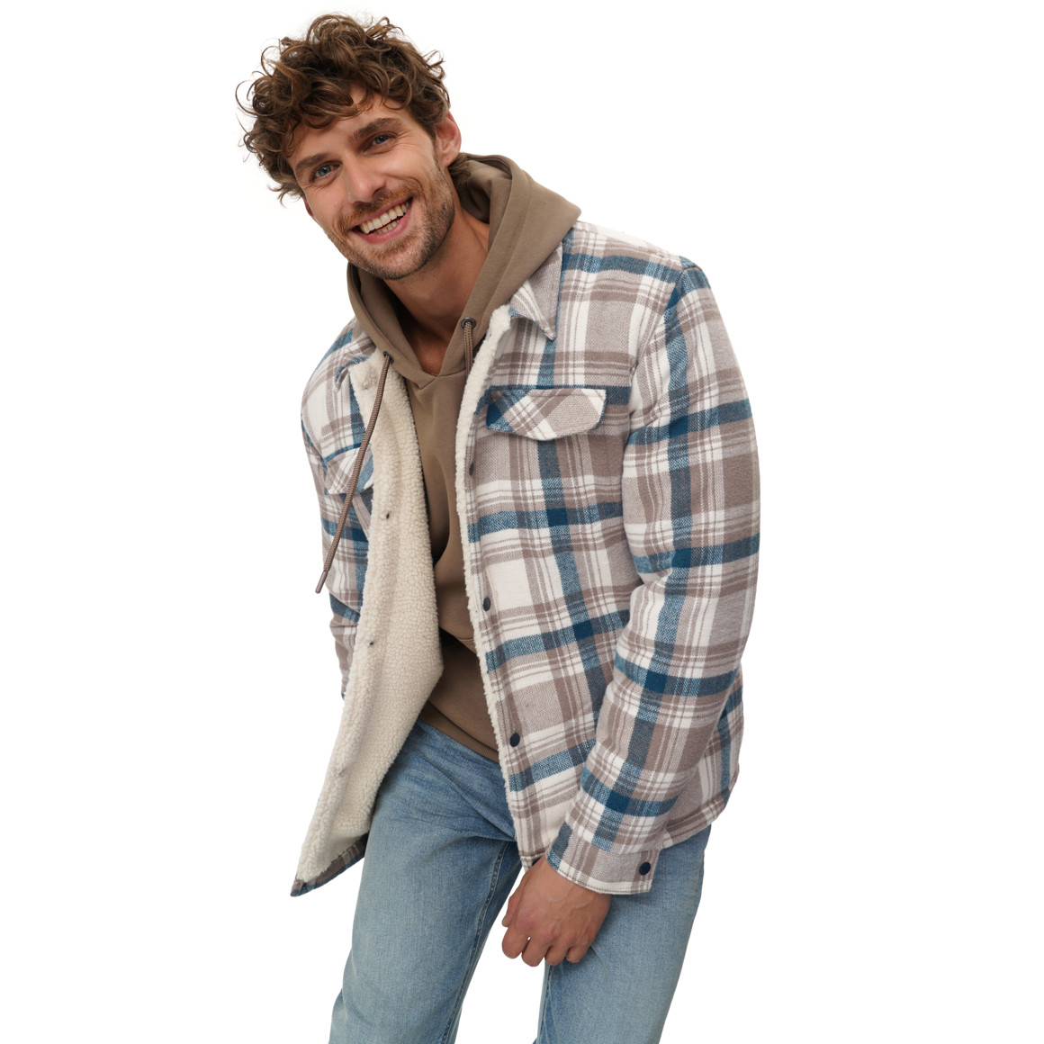 Herren Flanell-Jacke mit Karo-Muster