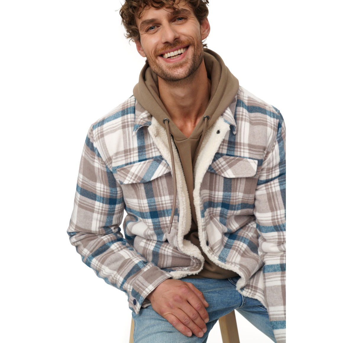 Herren Flanell-Jacke mit Karo-Muster
