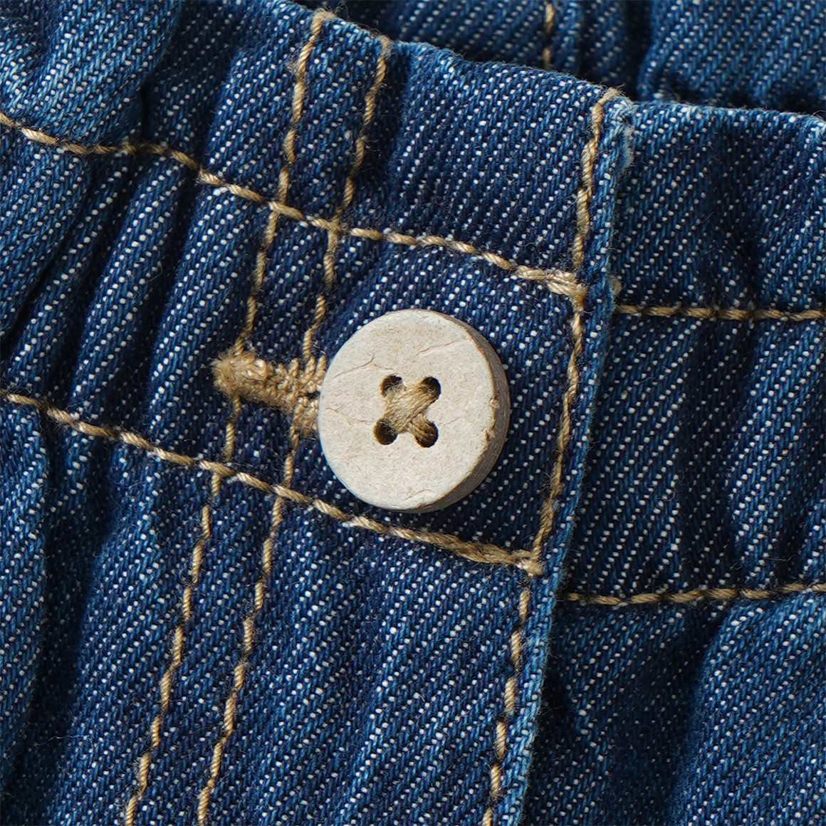 Baby Paperbag-Jeans mit Used-Waschung