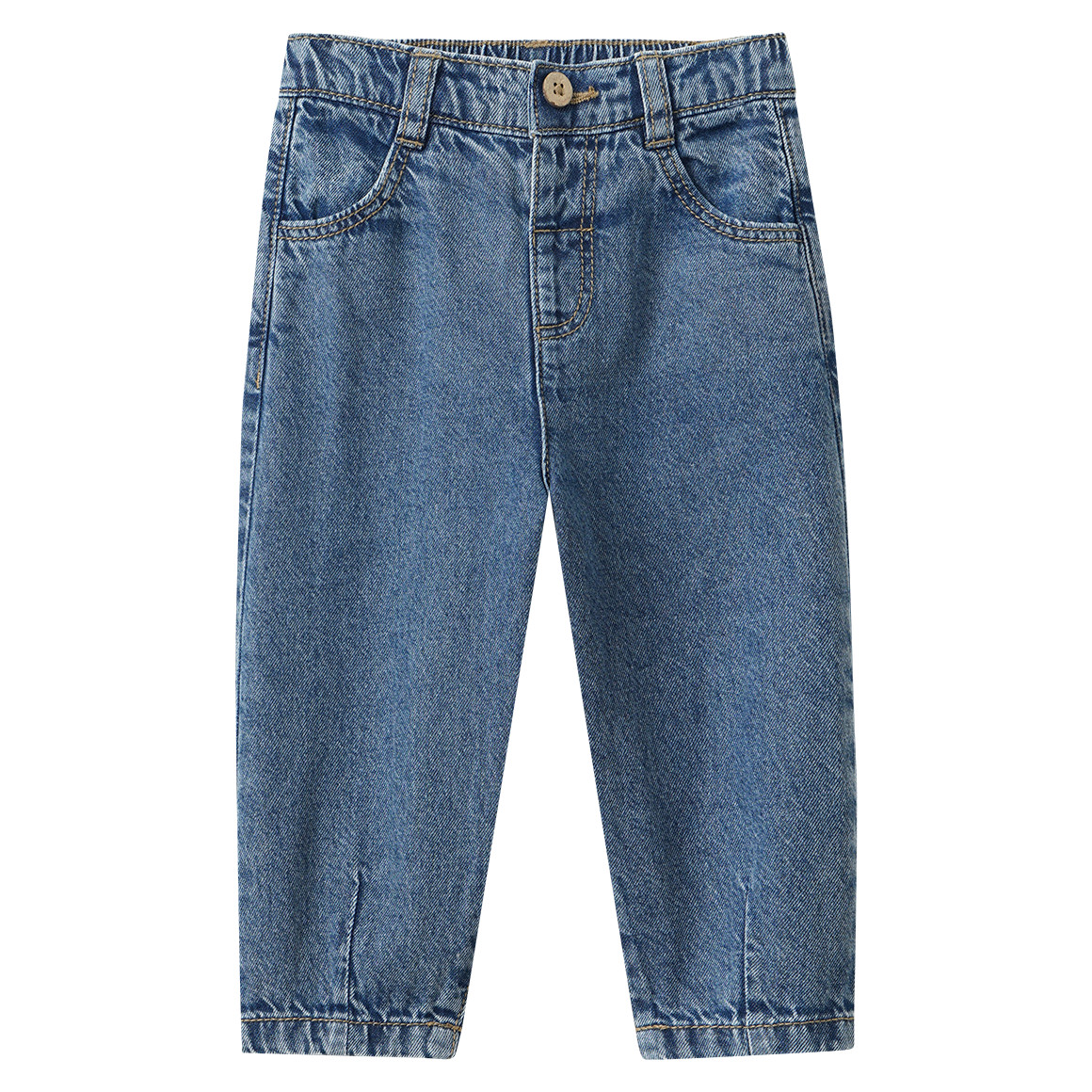 Baby Barrel-Jeans mit Used-Waschung