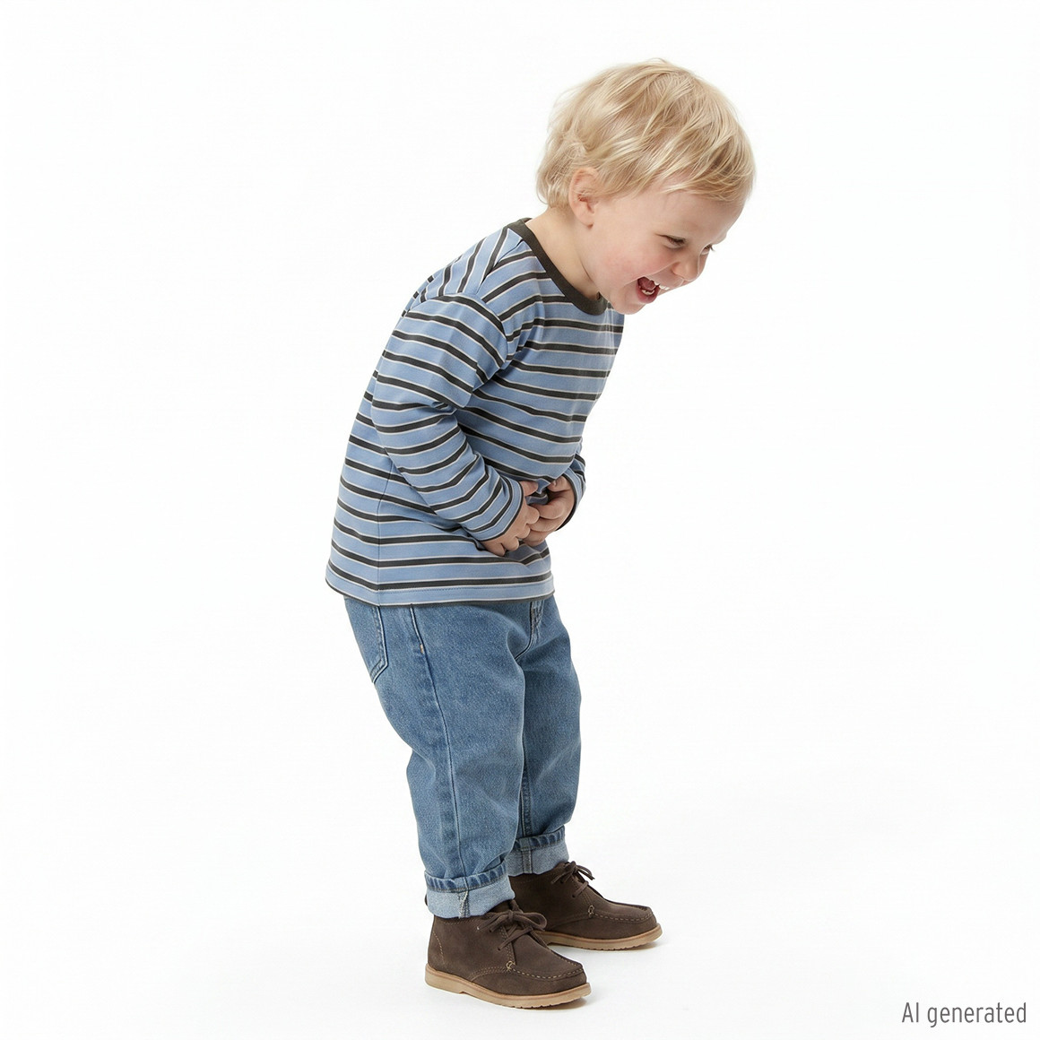 Baby Barrel-Jeans mit Used-Waschung
