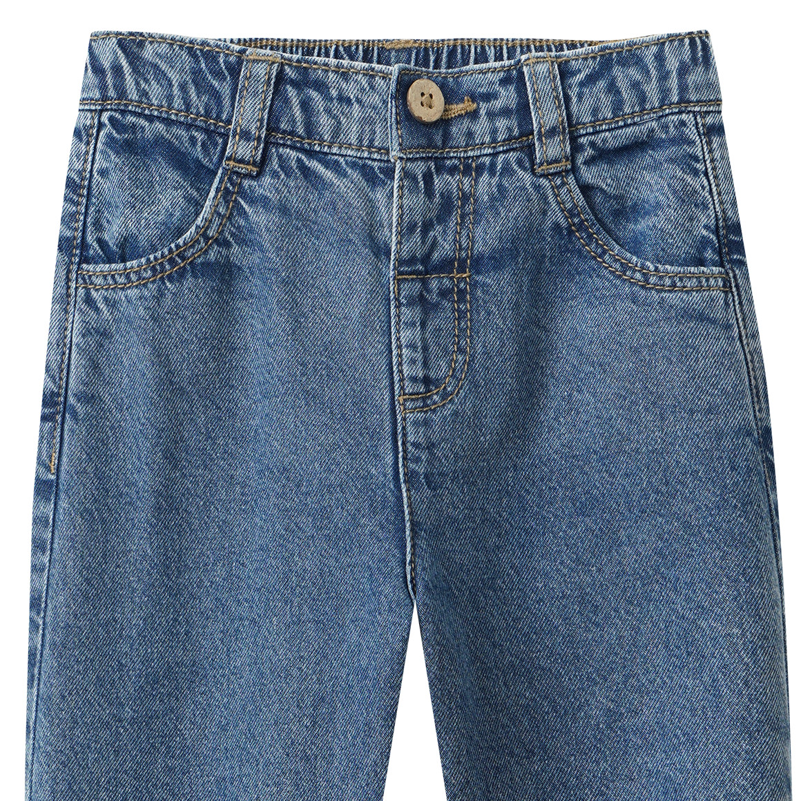 Baby Barrel-Jeans mit Used-Waschung