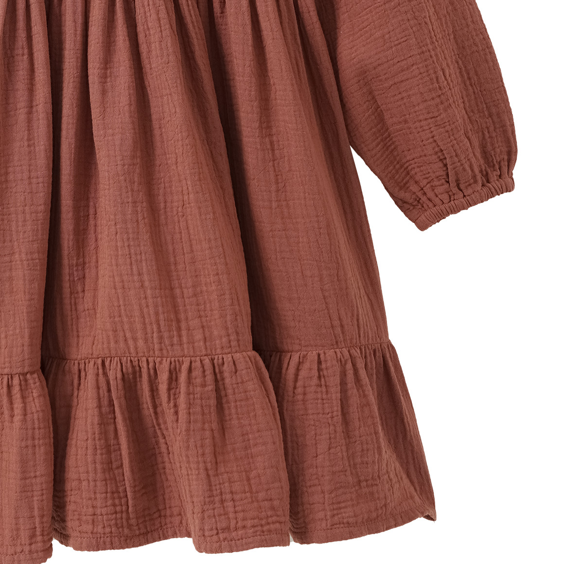 Mädchen Musselin-Kleid mit Volant
