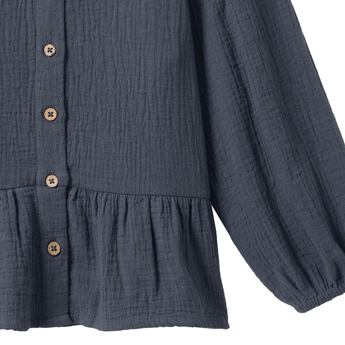 Mädchen Musselin-Bluse mit Volant
