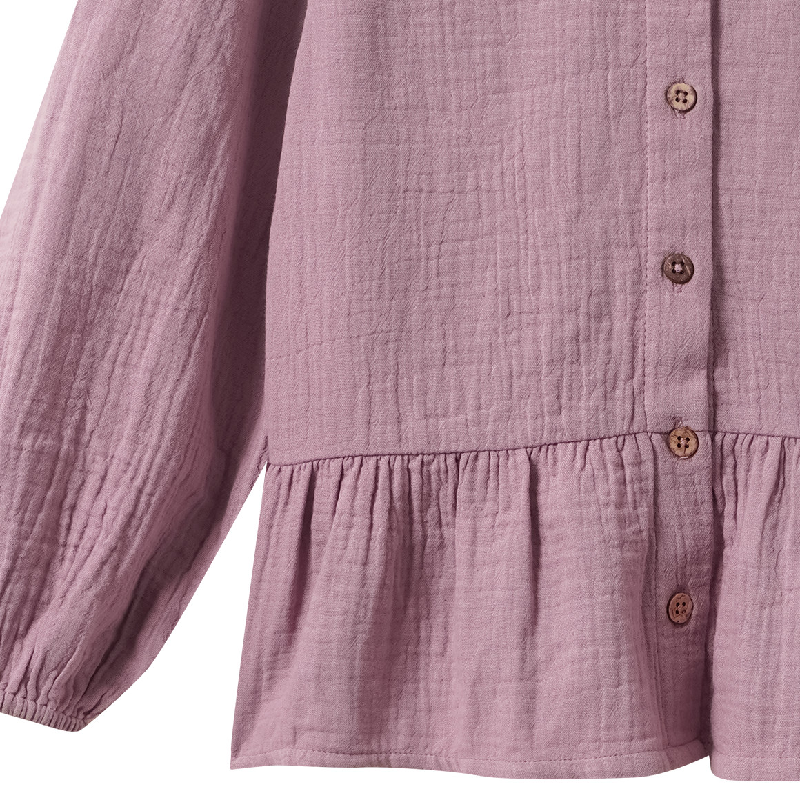 Mädchen Musselin-Bluse mit Volant