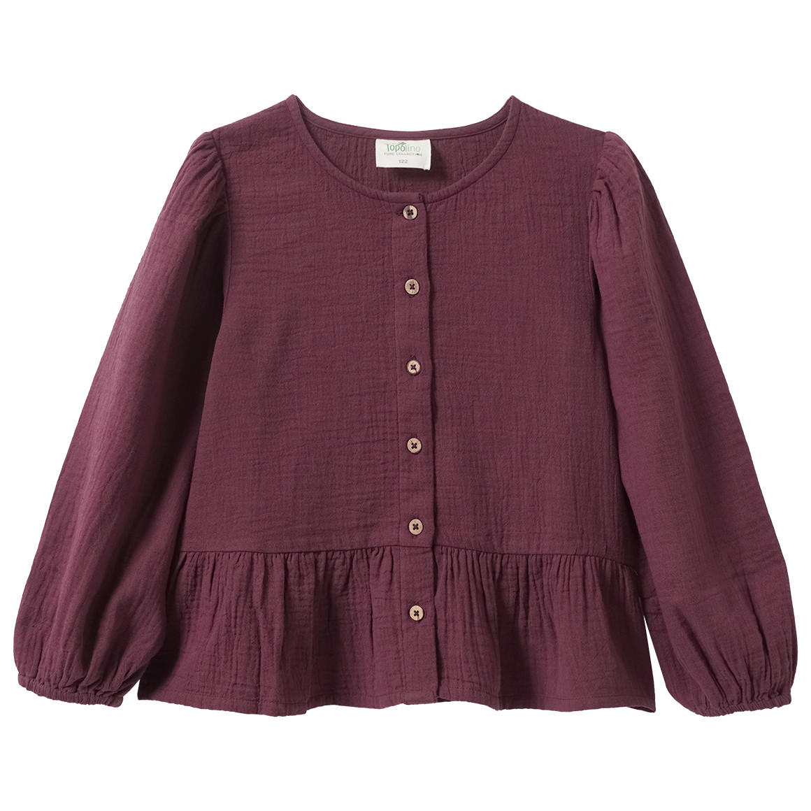 Mädchen Musselin-Bluse mit Volant