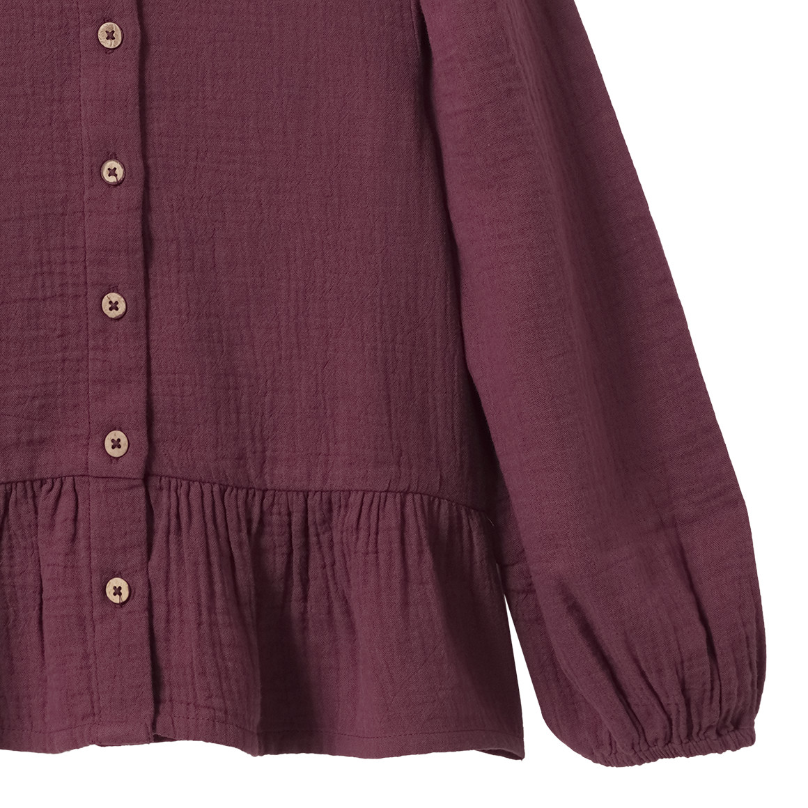 Mädchen Musselin-Bluse mit Volant