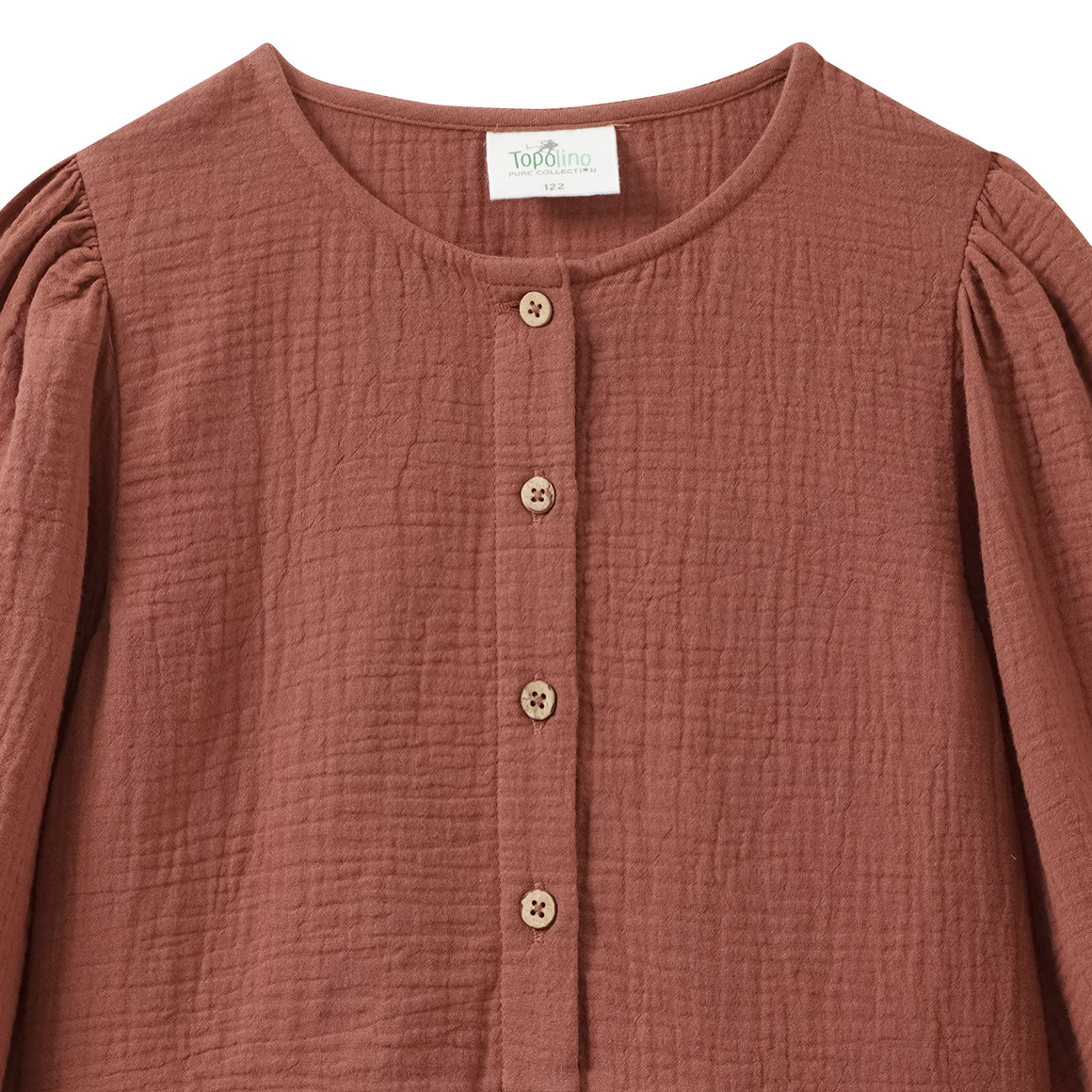 Mädchen Musselin-Bluse mit Volant