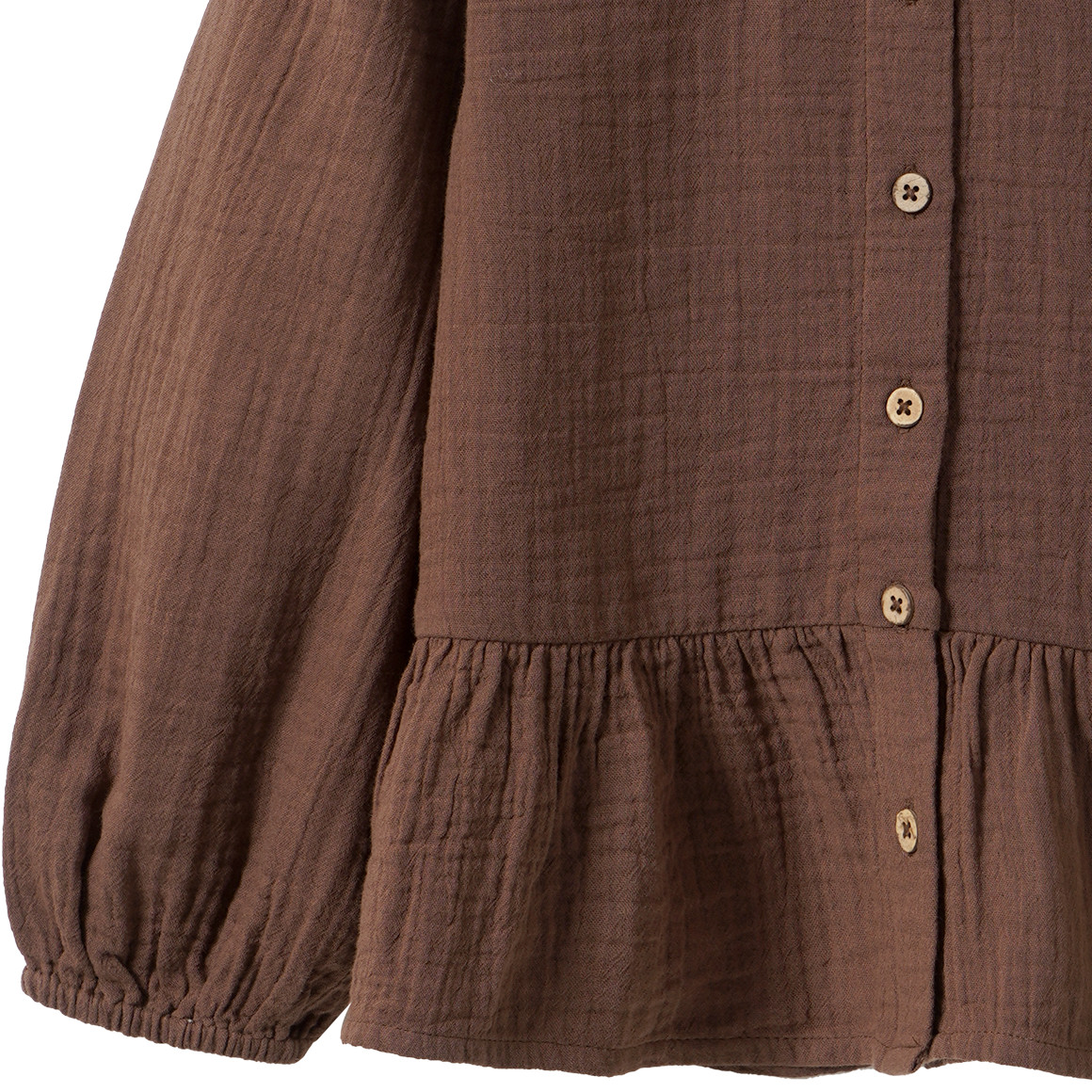 Mädchen Musselin-Bluse mit Volant