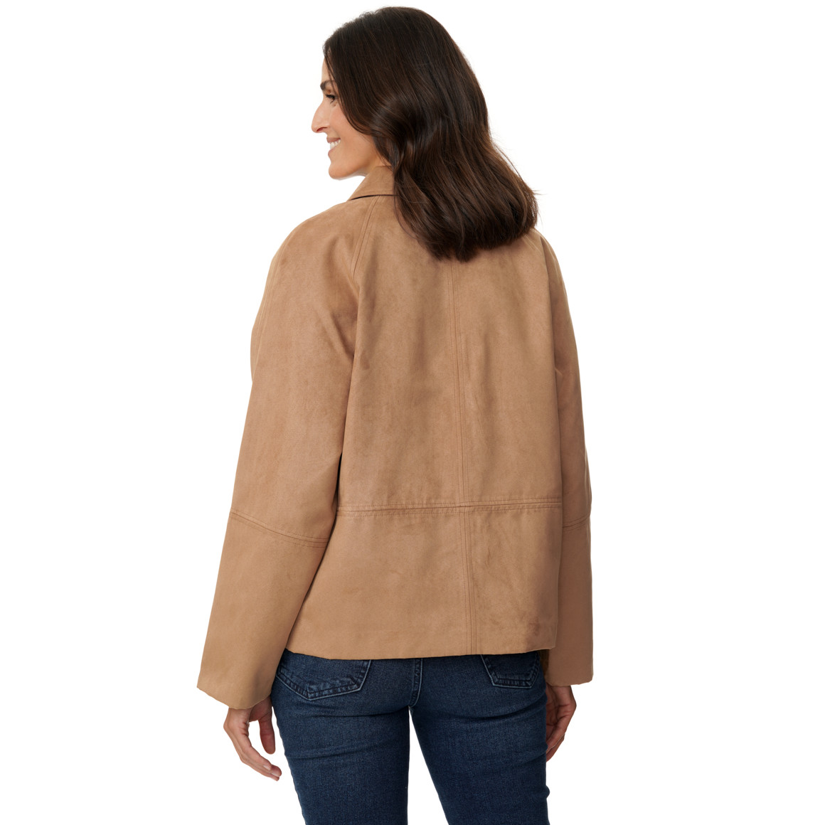 Damen Jacke in Veloursleder-Optik