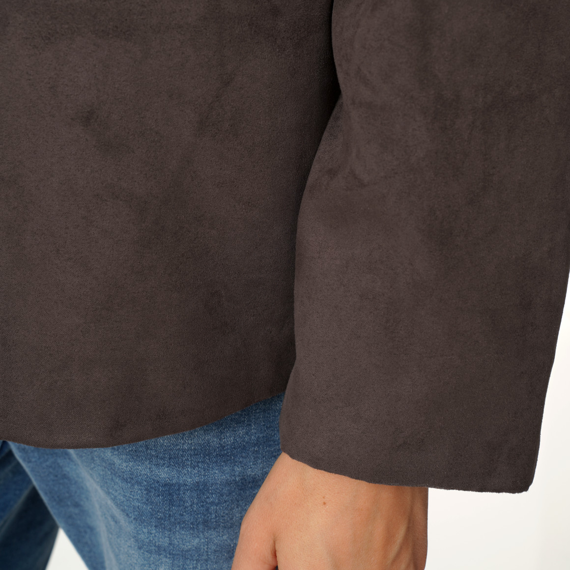 Damen Jacke in Veloursleder-Optik