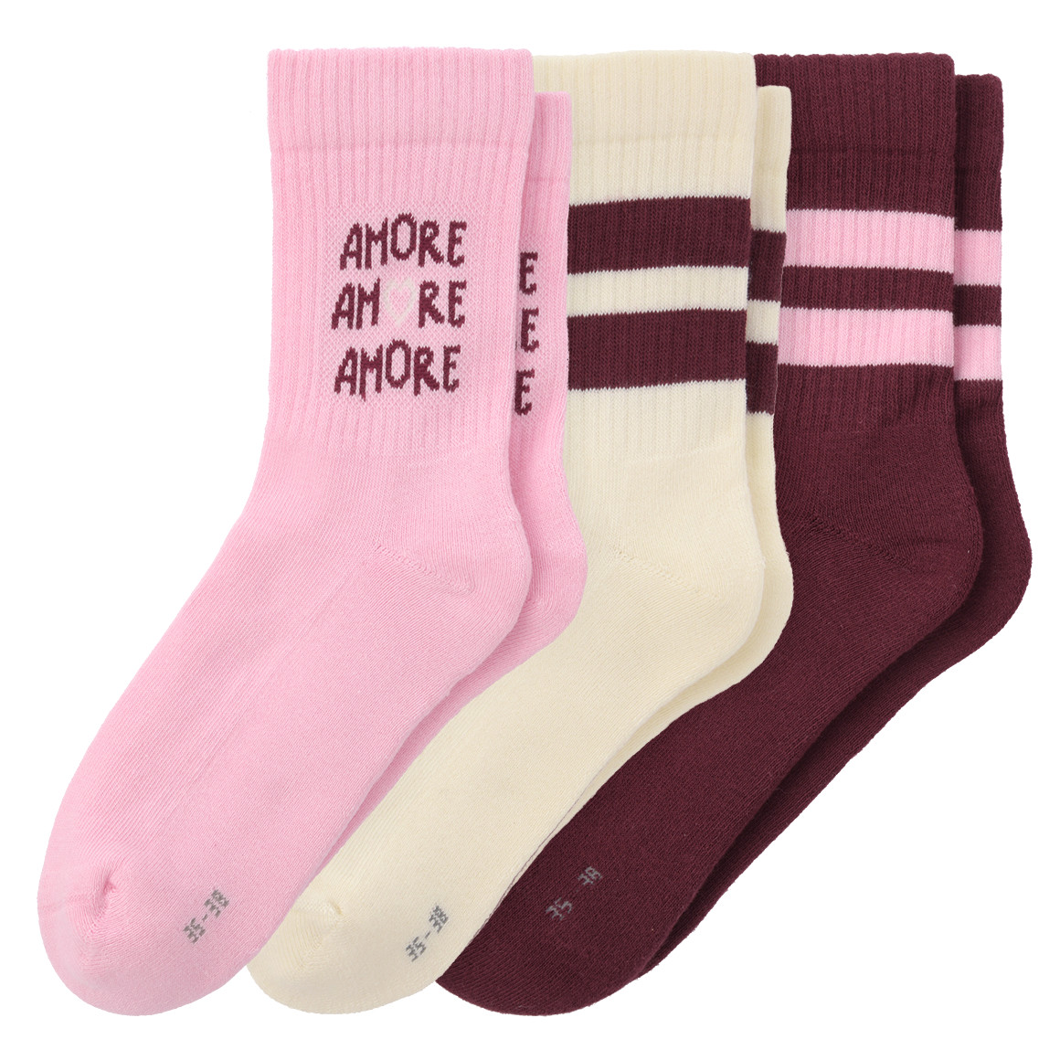 3 Paar Damen Tennissocken im Set