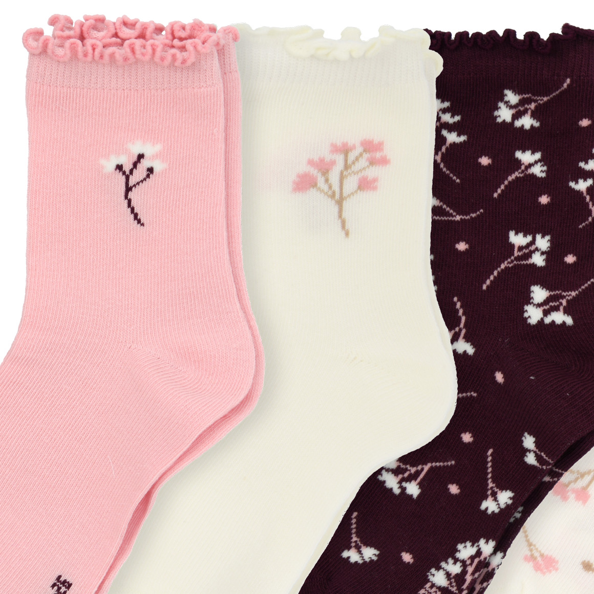 5 Paar Mädchen Socken in verschiedenen Farben