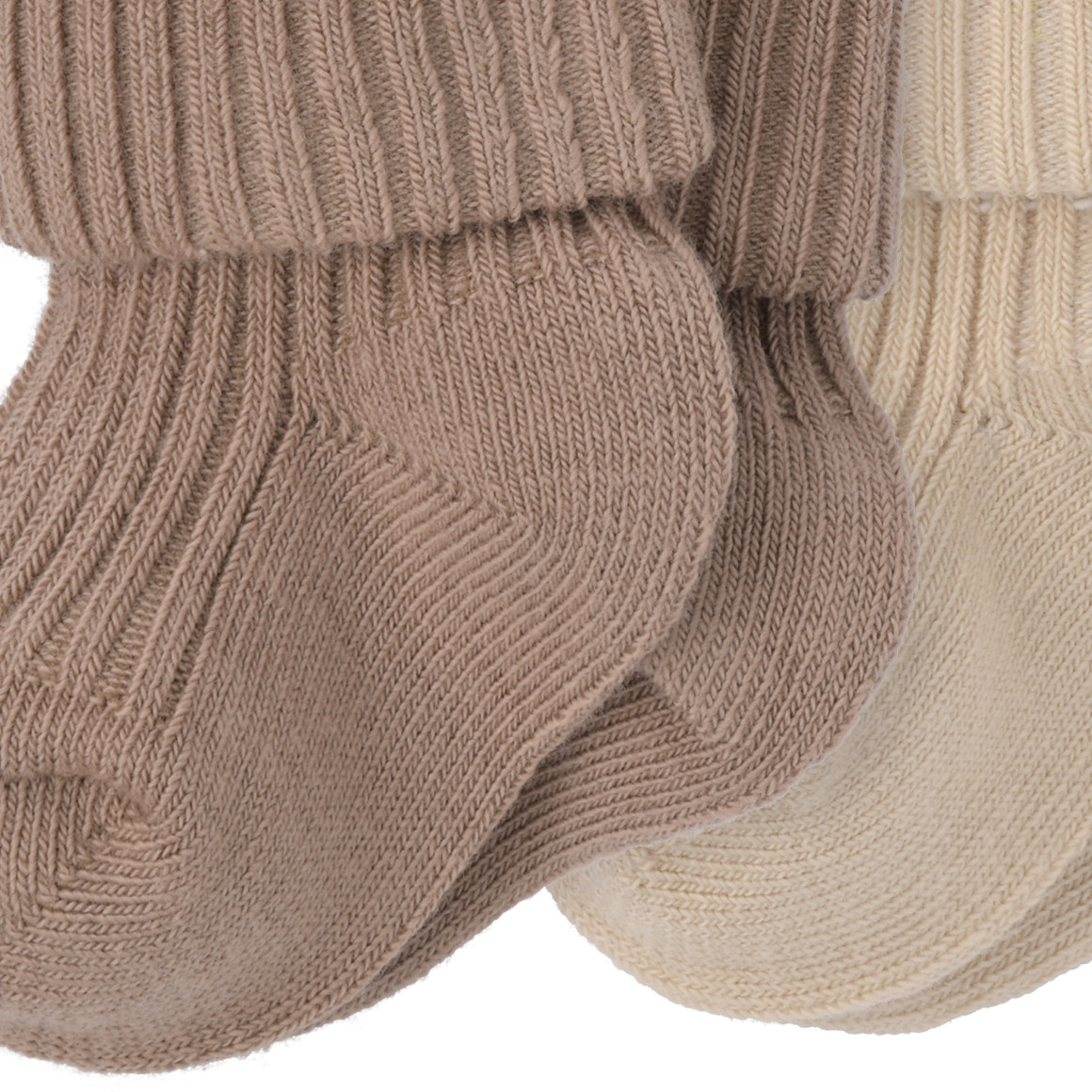 2 Paar Newborn Socken mit Umschlagbündchen