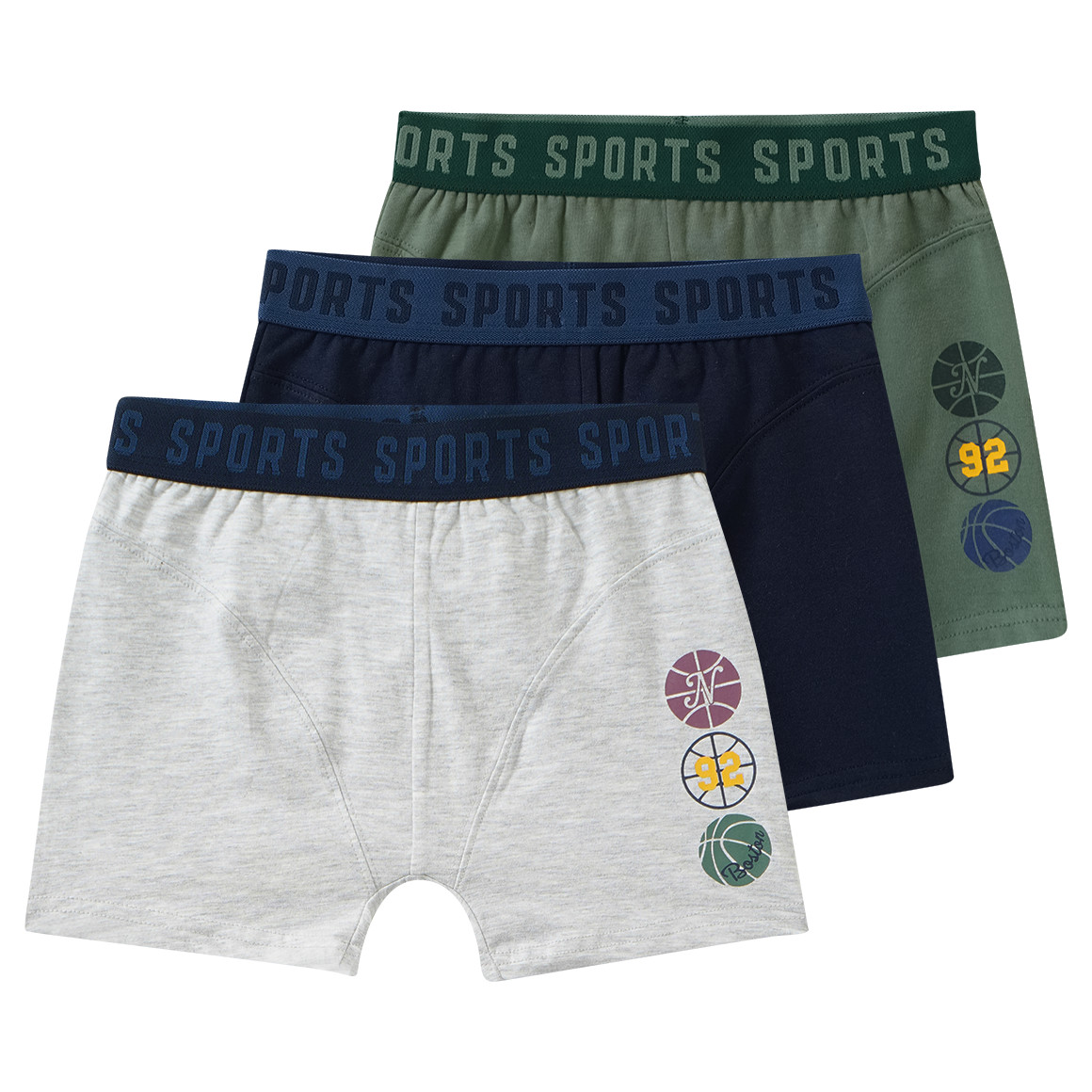3 Jungen Boxer mit elastischem Webbund