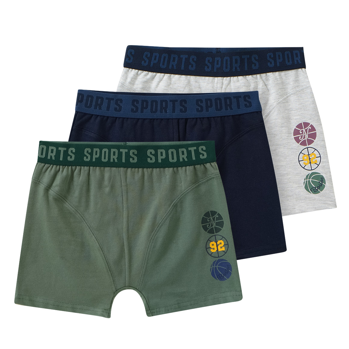 3 Jungen Boxer mit elastischem Webbund