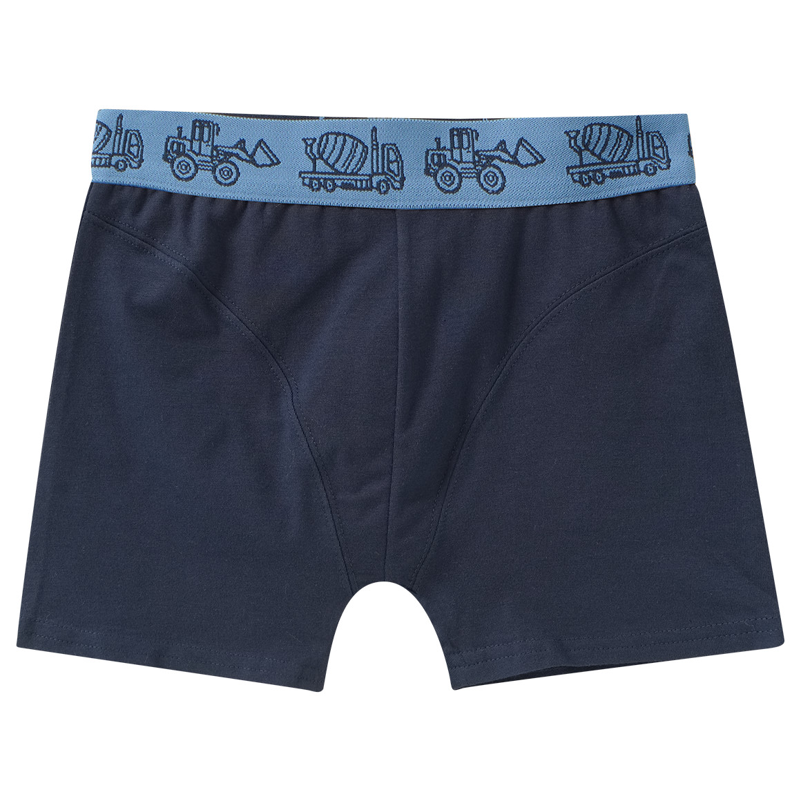 3 Jungen Boxer mit Baufahrzeugen