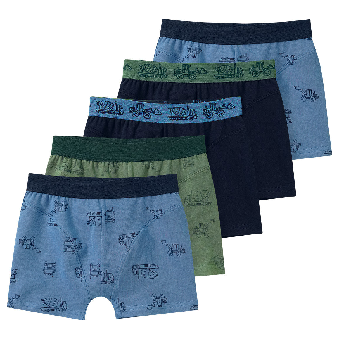 5 Jungen Boxer mit elastischem Webbund