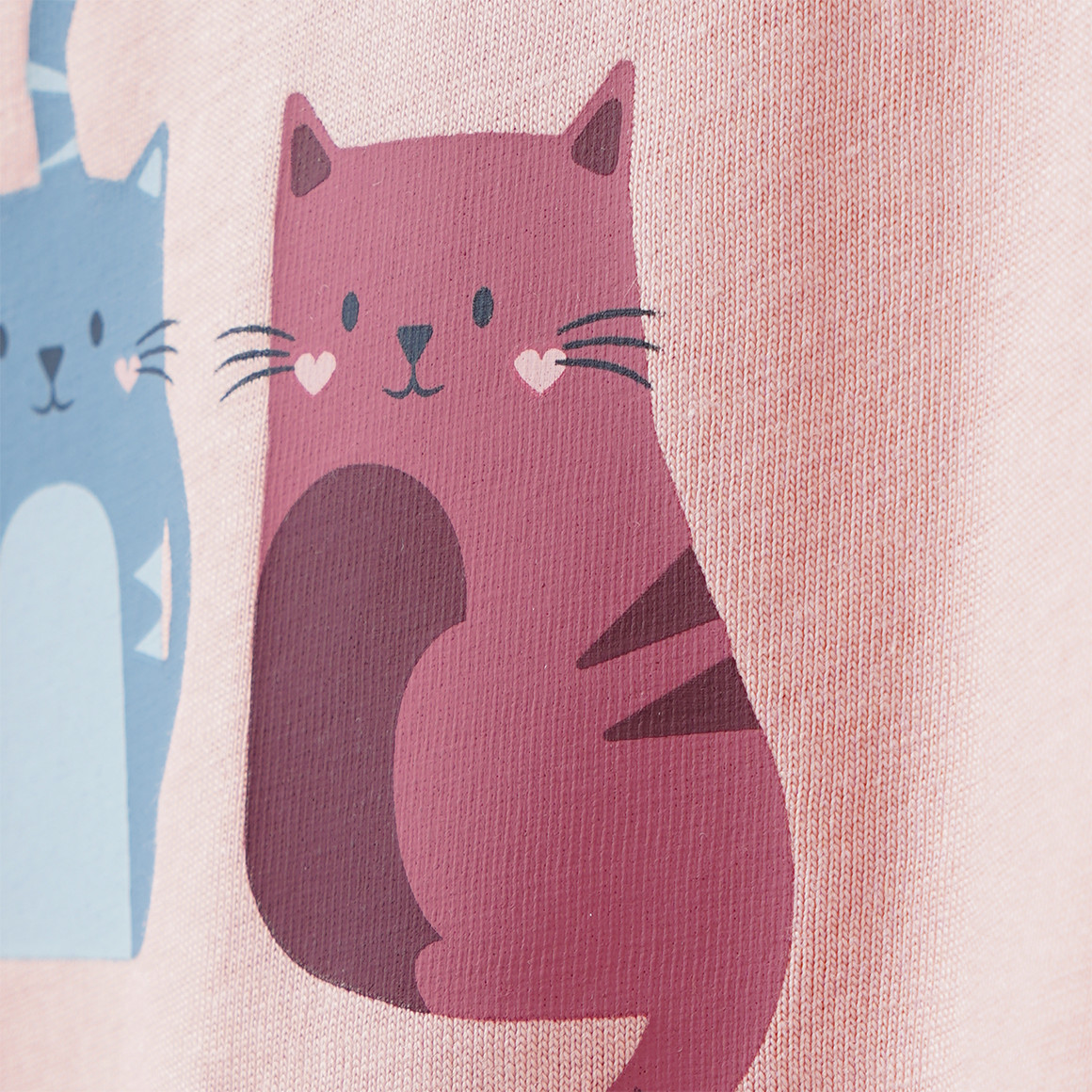 Mädchen Schlafanzug mit Katzen-Motiven