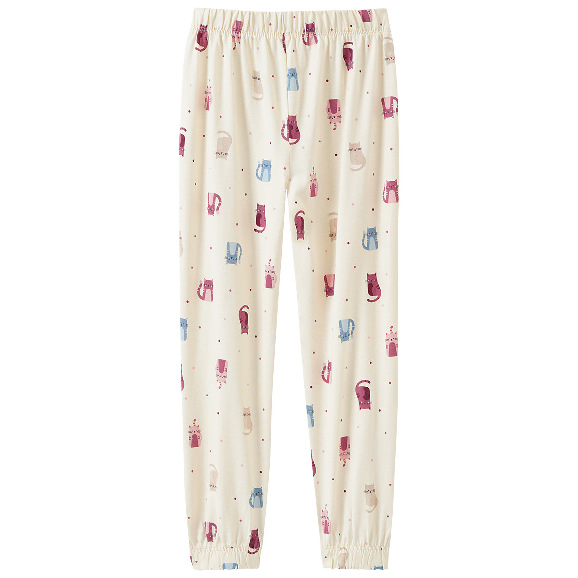 Mädchen Schlafanzug mit Katzen-Motiven
