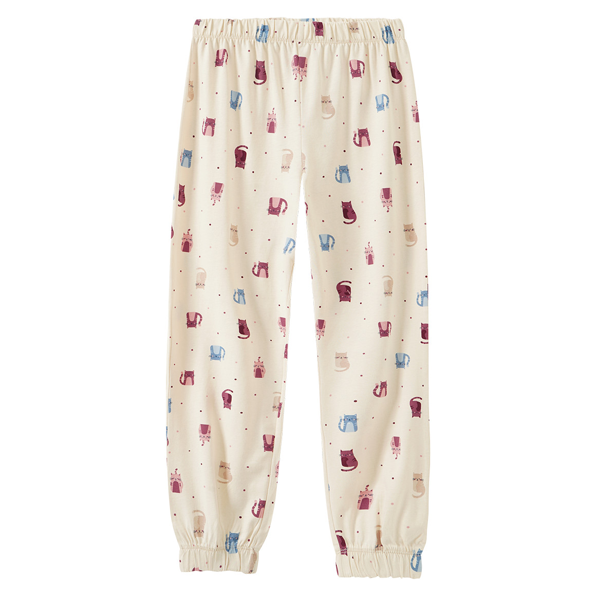 Mädchen Schlafanzug mit Katzen-Motiven