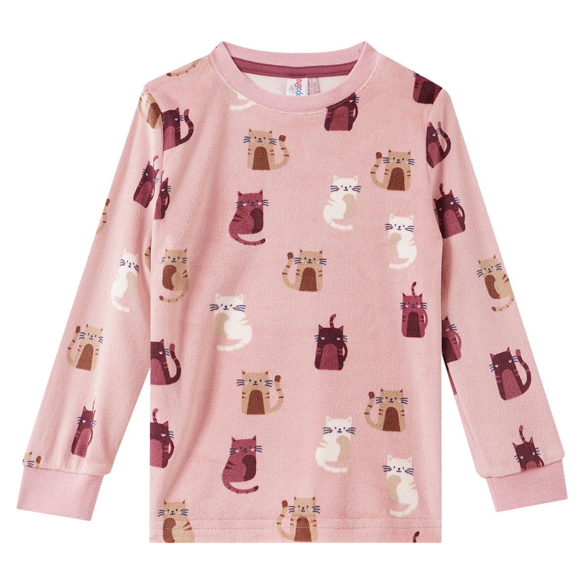 Mädchen Schlafanzug mit Katzen-Motiven
