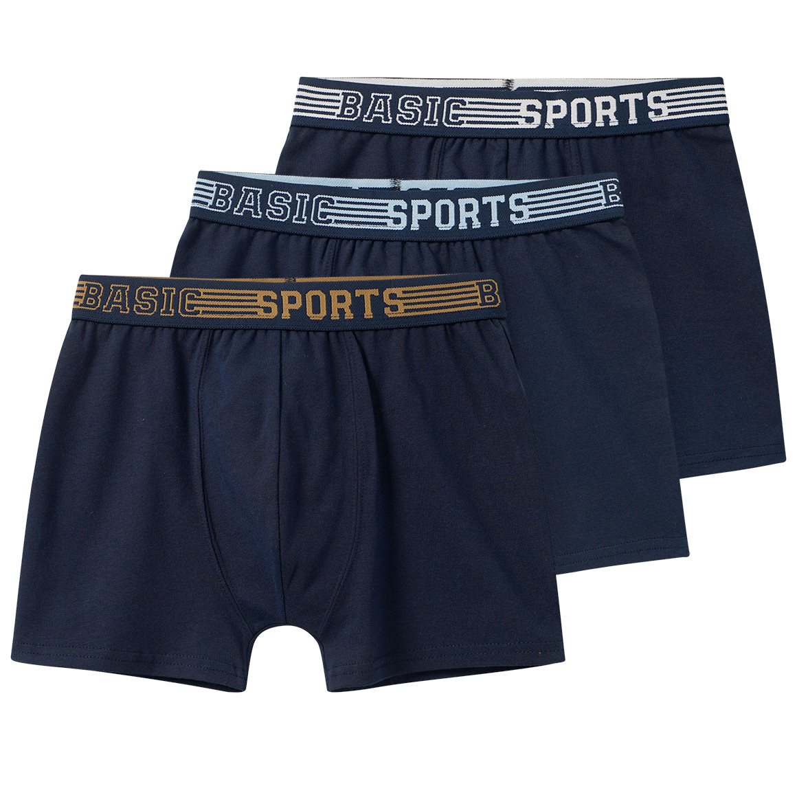 3 Jungen Boxer mit elastischem Webbund