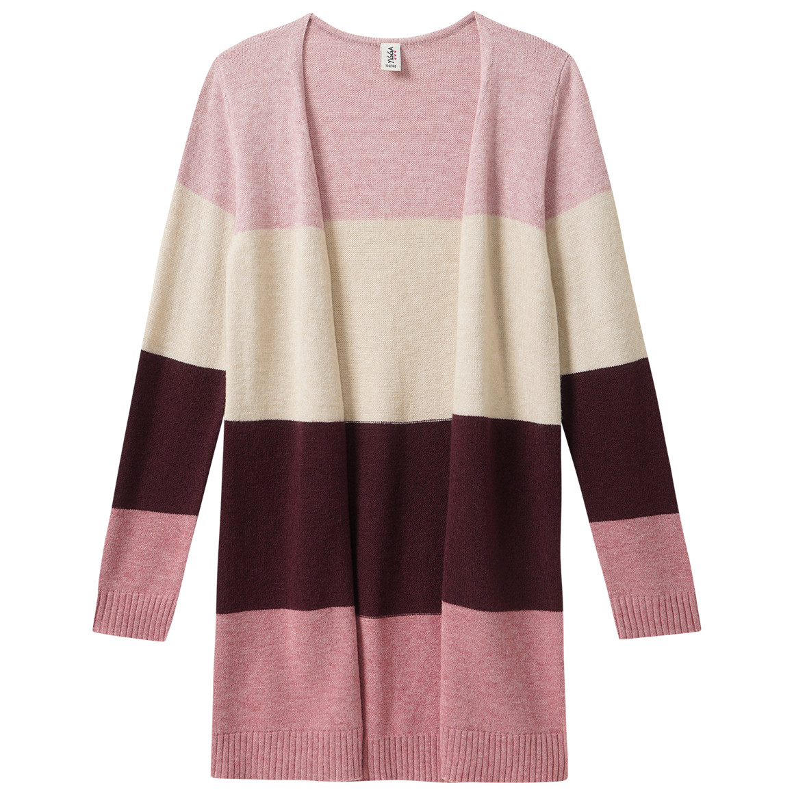 Mädchen Strickjacke mit Blockstreifen