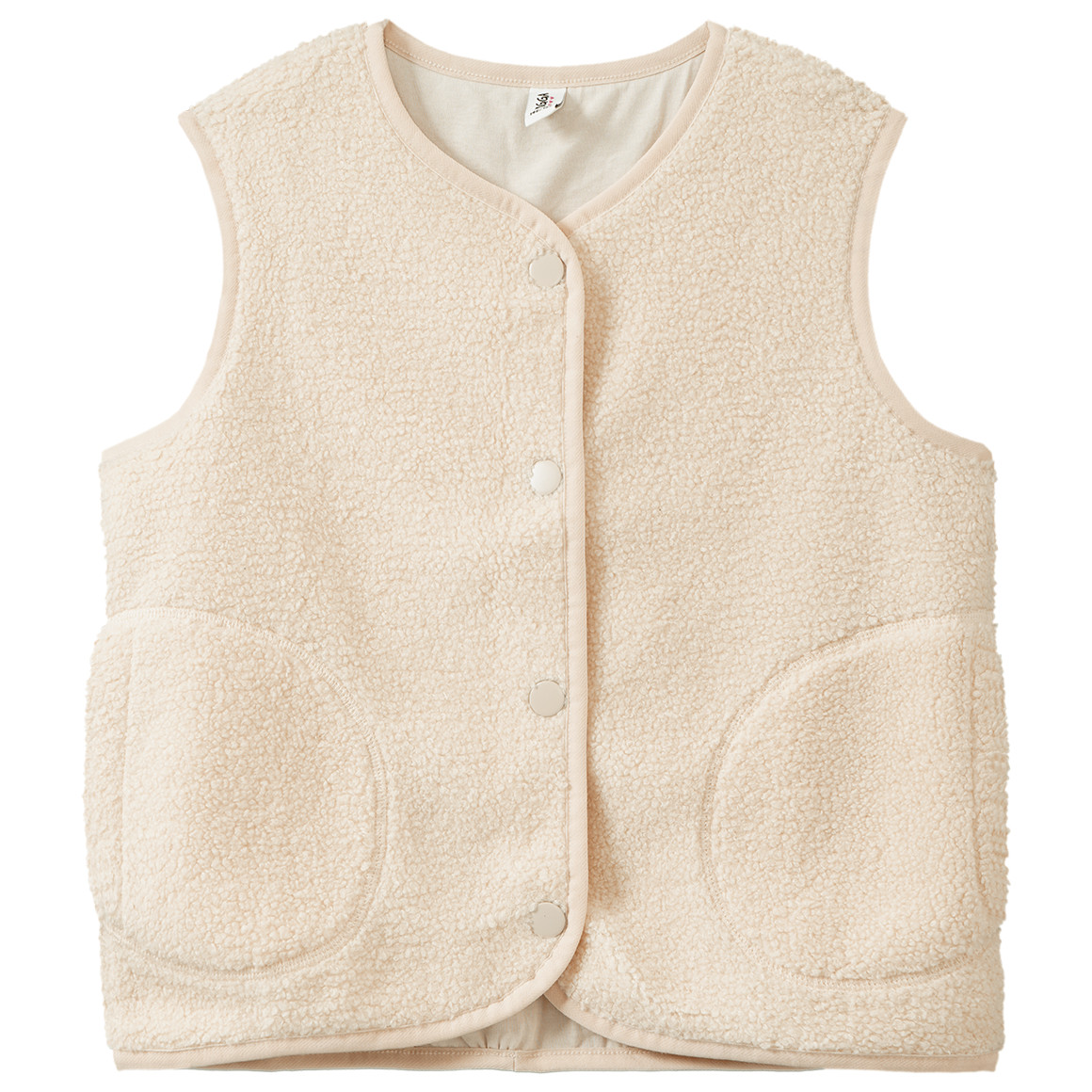 Teddy-gilet voor meisjes met knoopsluiting