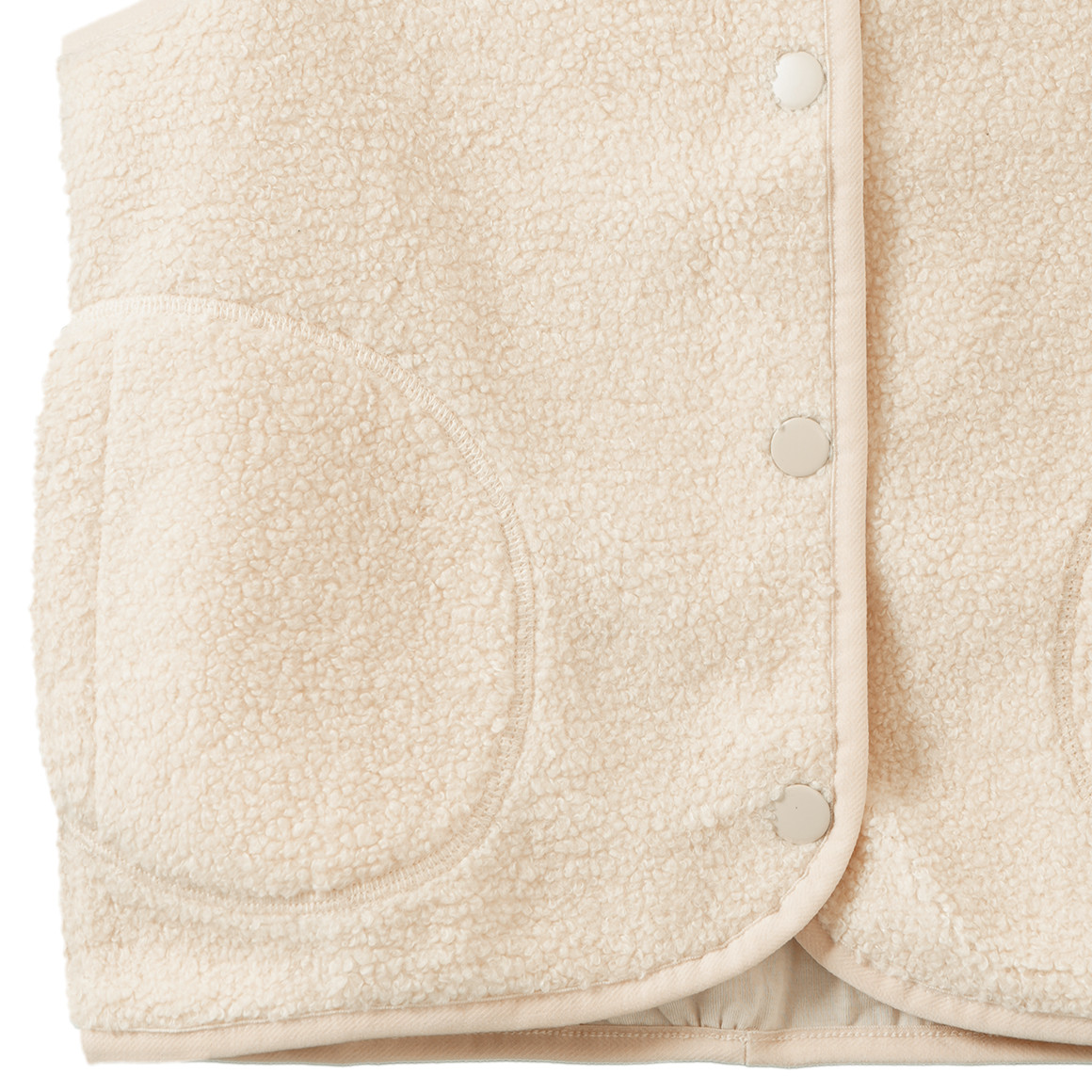 Teddy-gilet voor meisjes met knoopsluiting