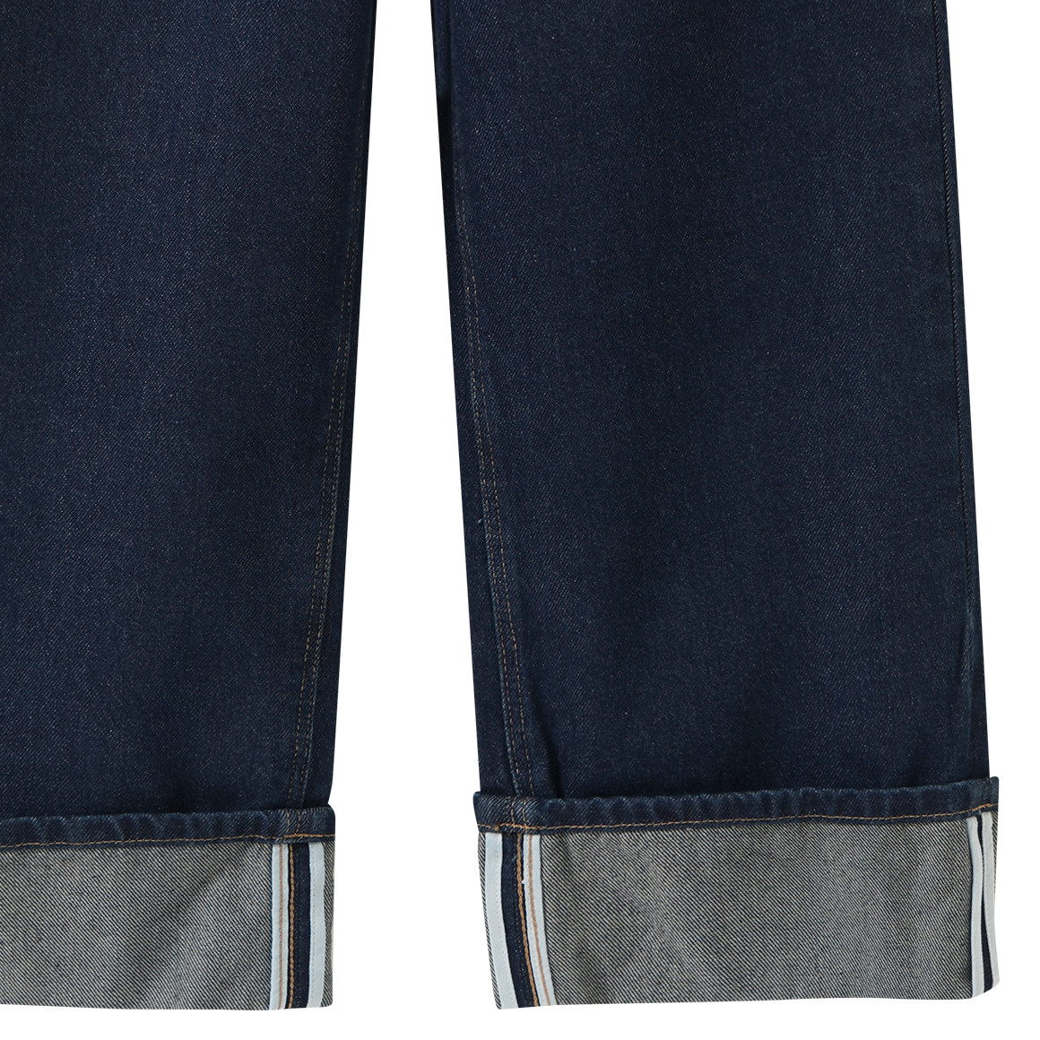Meisjesjeans met wijde pijpen van raw denim