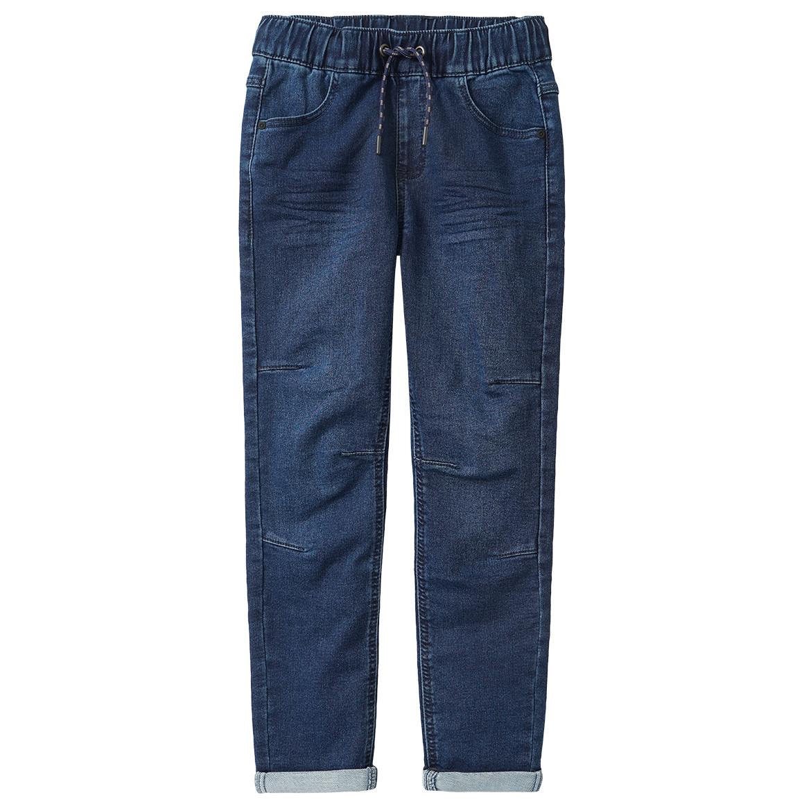 Jungen Pull-on-Jeans mit Used-Waschung