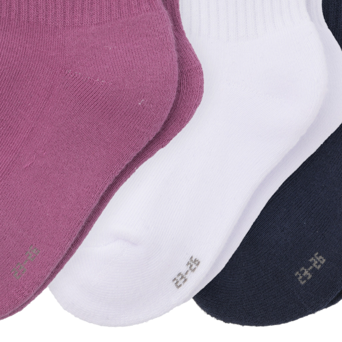 3 Paar Mädchen Tennissocken mit Pferde-Motiv