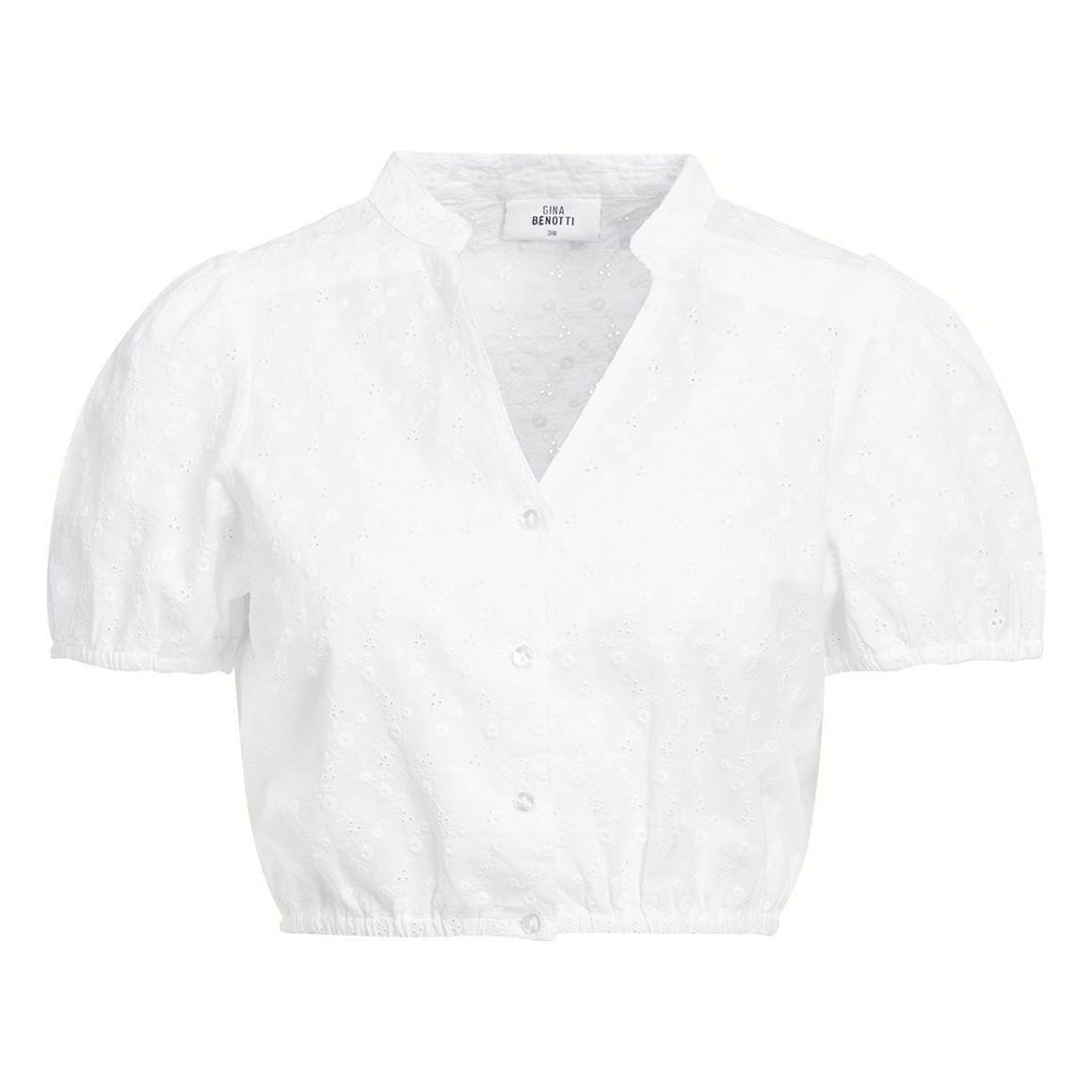Damen Dirndl-Bluse mit Lochstickerei