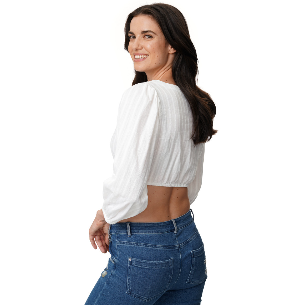 Damen Dirndl-Bluse unifarben