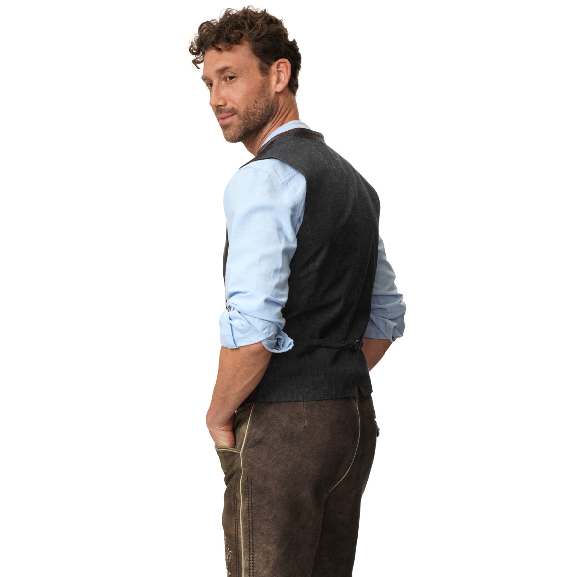 Herren Trachtenweste mit Allover-Muster