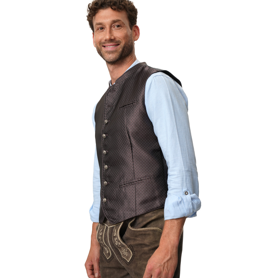 Herren Trachtenweste mit Allover-Muster